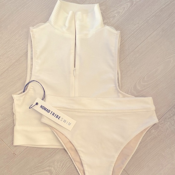 Nomad Tribe Josie Bikini in Corduroy White - Picture 3 of 8